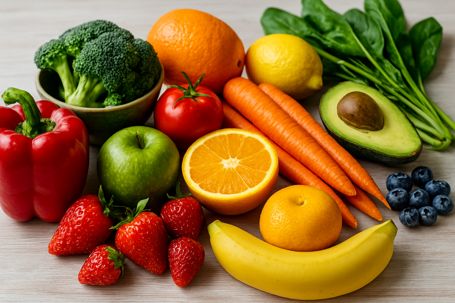 Colorful fruits